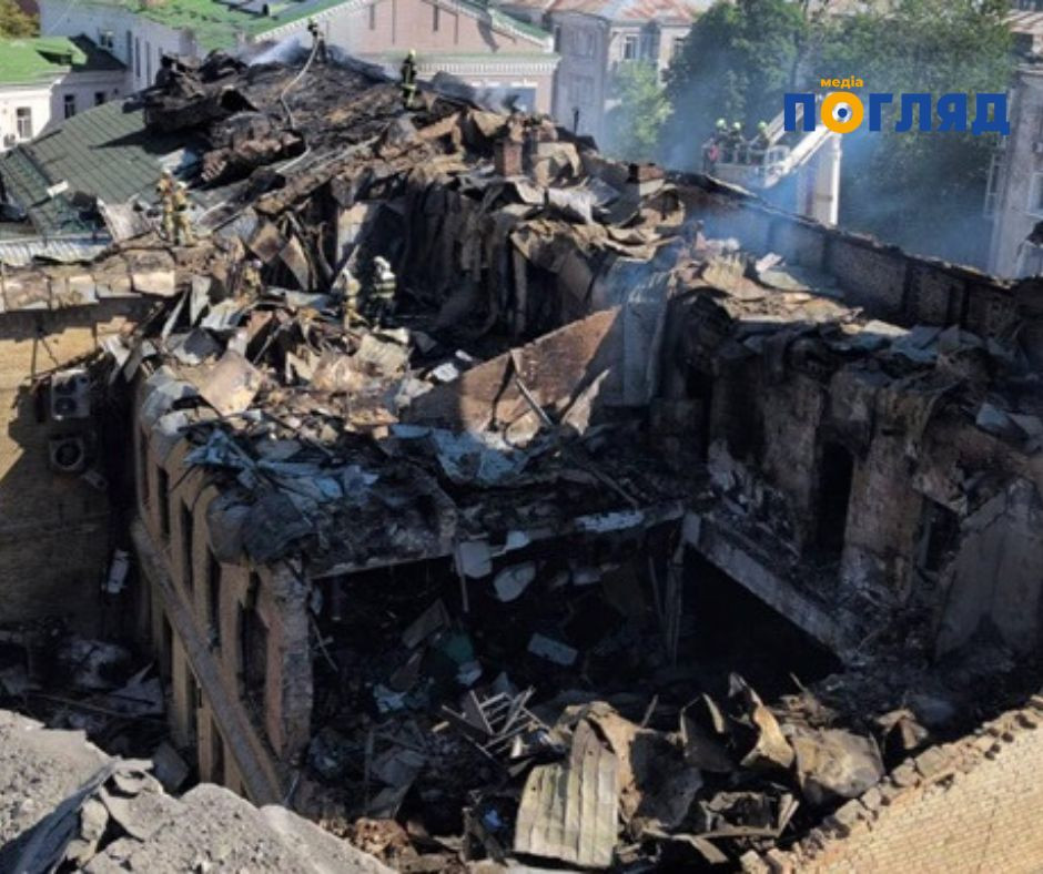 Внаслідок масованого російського обстрілу Києва у ніч на 24 травня 2026 року постраждали об'єкти культурної та історичної спадщини - зображення